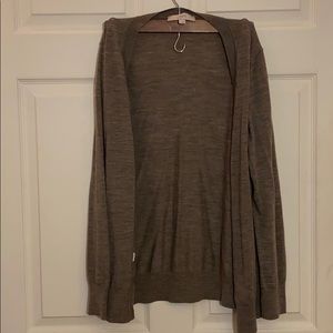 Ann Taylor LOFT Brown Wool Cardigan with Buttons